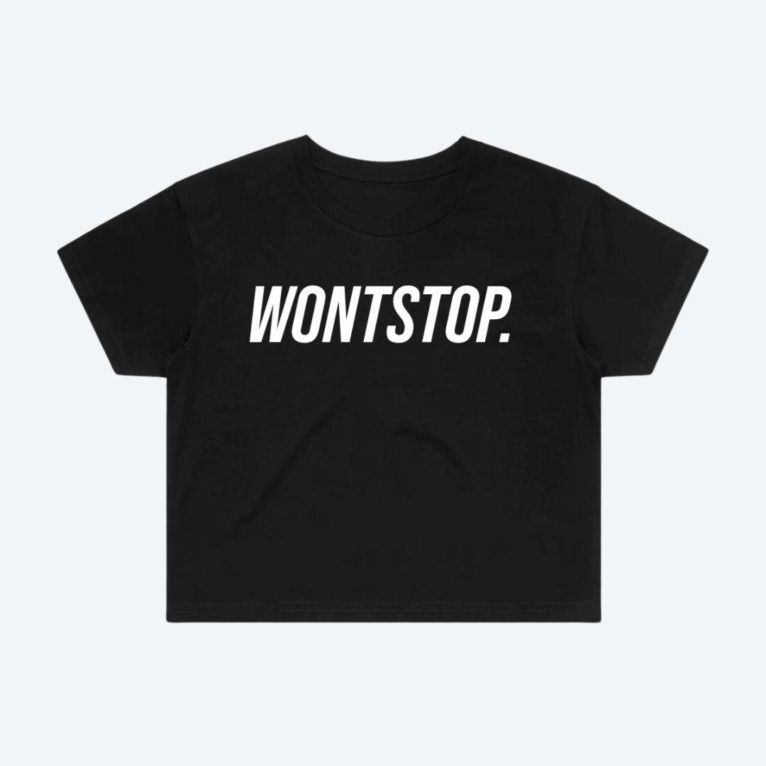 WONTSTOP CROP TEE